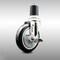 Service Caster 5 Inch 316SS Black Polyurethane Swivel 1-3/4 Inch Expanding Stem Caster Brake SCC-SS316EX20S514-PPUB-BLK-TLB-134 - alternate 1